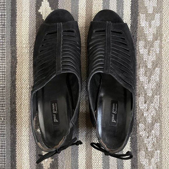 Paul Green Suede Cutout Trisha Slingback Sandal 7 - Picture 5 of 8